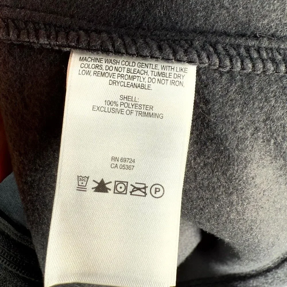 Columbia Steens‎ Mountain Fleece Vest Men's 2X Black Full Zip Pockets Mock Neck